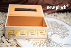 NEWPINCH "CREAM VERSACE" Tissue Box Holder with 100 Pulls Cotton Rags Tissue